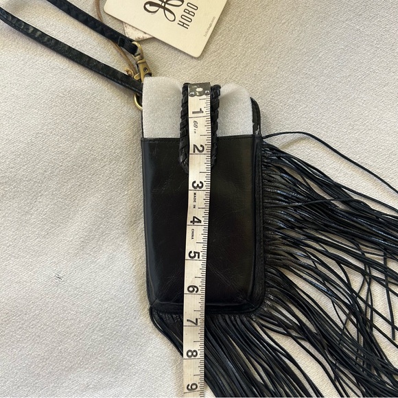 NWT HOBO Black Fringe Phone Wallet Wristlet Clutch
